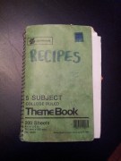 notebook of recipes